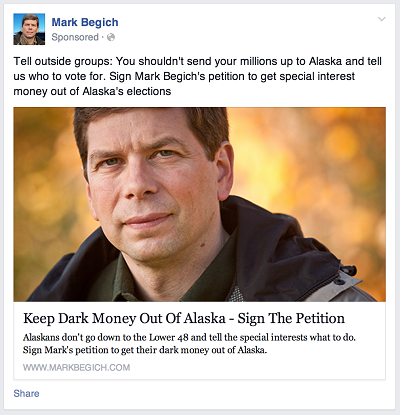 Begich special interest money